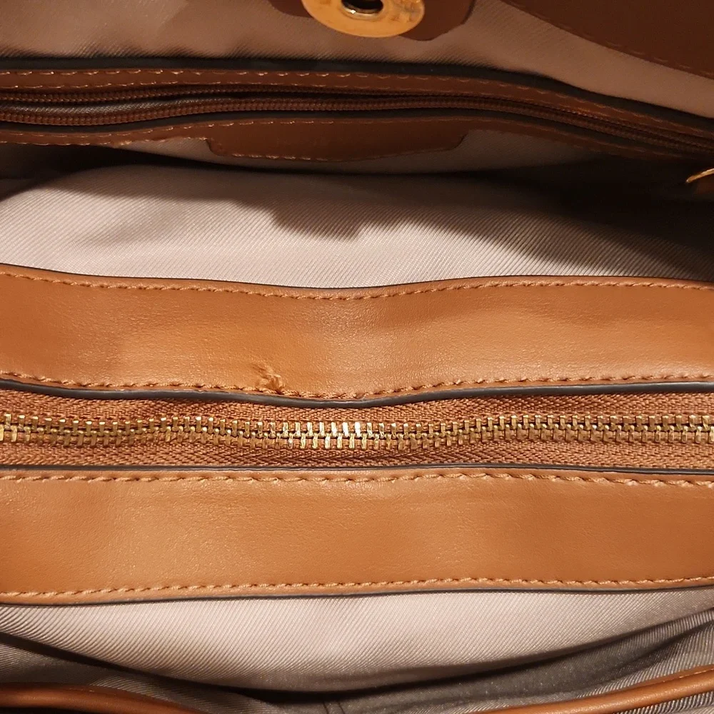 Nine West Tan and Brown Satchel